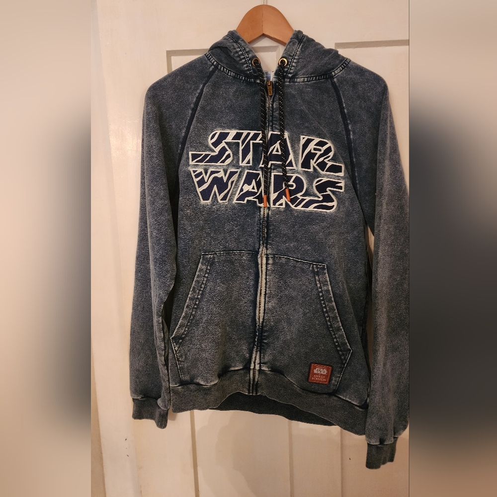 NWT Disney Parks Star Wars Ahsoka Tano Zip Up Hoodie Ashley Eckstein Mens Cut XS
